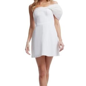 Dress the Population Olive off the shoulder cocktail minidress dress Large L